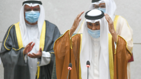  En primer término el jeque Nawaf Al Ahmad Al Sabah.