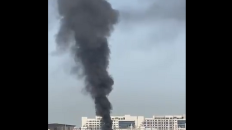 Una captura de pantalla del incendio. (Twitter)