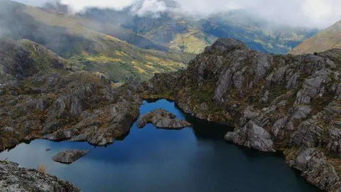 Páramo minero en Santurbán.