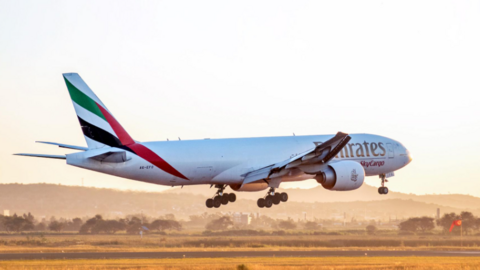 Un avión de la aerolínea de Dubai. (Emirates)
