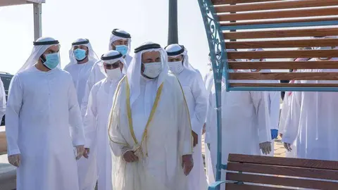 El gobernante de Sharjah inauguró la nueva carretera. (Oficina de Medios del Gobierno de Sharjah)