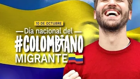 Imagen promocional del Día Nacional del Colombiano Migrante. (Embajada de Colombia en Emiratos Árabes)