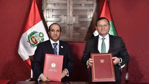 Un momento del acto celebrado en el Ministerio de Asuntos Exteriores de Perú.
