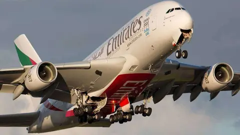 Un A380 de Emirates, (Fuente externa)