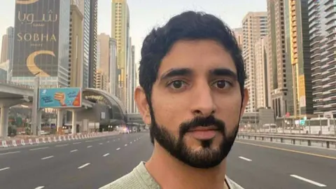 Una captura del vídeo publicado por el jeque Hamdan en su Instagram.