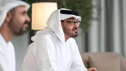 Una imagen del perfil de Twitter del presidente de Emiratos Árabes.