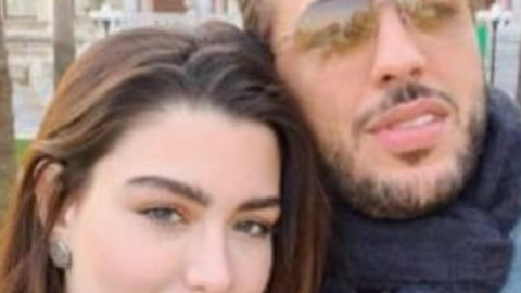 La modelo kuwaití con su ex marido. (Fuente externa)