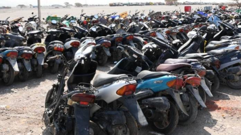 A modo ilustrativo, una imagen de motos confiscadas en Emiratos. (Fuente externa)