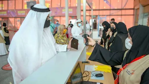 La Feria del Libro de Sharjah ha establecido férreas medidas anti Covid. (WAM)