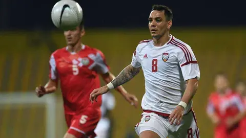 Emiratos Árabes Unidos se aseguró una victoria por 3-2 en el tiempo de descuento sobre Tayikistán. (Federación UAE)