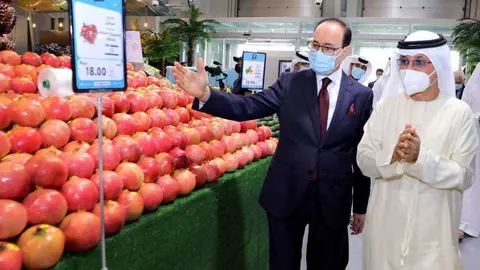 Productos israelíes en un mercado de Dubai. (WAM)