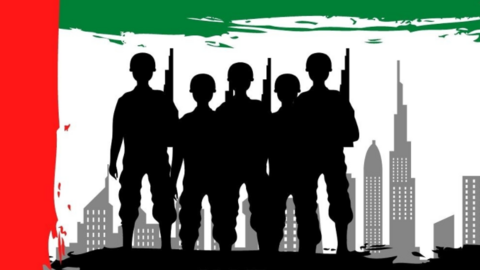 Homenaje a los caídos por la patria en EAU. (Twitter)