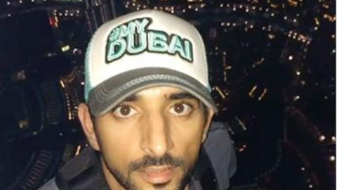 El príncipe heredero de Dubai en la cima del Burj Khalifa. (Instagram)