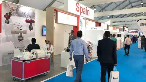 En total son 14 empresas las que están presentes en la sección de España de ADIPEC 2019. (EL CORREO)