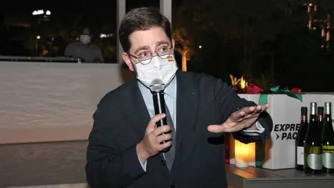 Manuel Muñiz, secretario de Estado de España Global, interviene en la cena de Navidad celebrada este martes por el Spanish Business Council en Dubai. (EL CORREO)