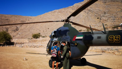 La policía difundió una imagen del rescate.