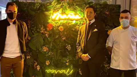 Federer en el restaurante Marea de Dubai. (Instagram)