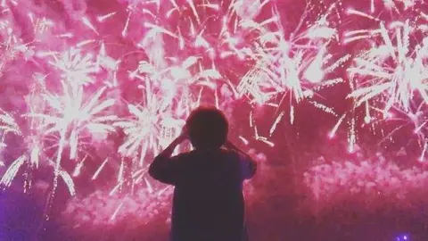 Fuegos artificiales en Dubai por el cumpleaños de la jequesa Maryam.