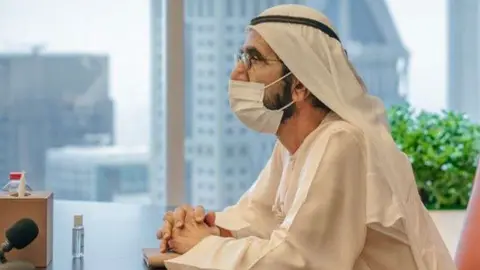 Una imagen de Twitter del gobernante de Dubai.