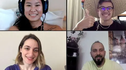 Alumnos de UCAM Dubai durante las clases online en un curso de español. (Cedida)