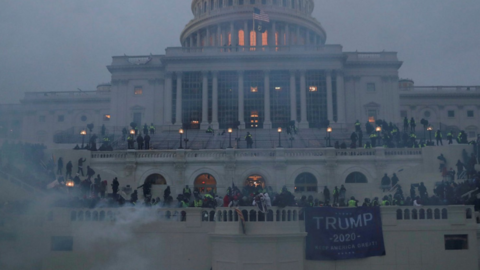 Imagen de las redes sociales del asalto al Capitolio de EEUU.