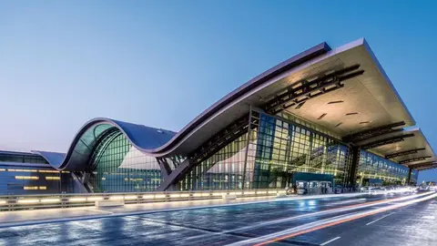 Perspectiva exterior del Aeropuerto Internacional Hamad de Doha. (Fuente externa)