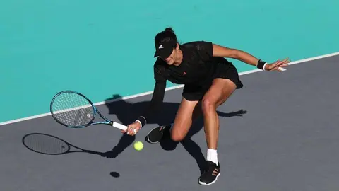 Muguruza en el partido de este sábado en Abu Dhabi. (Fuente externa)