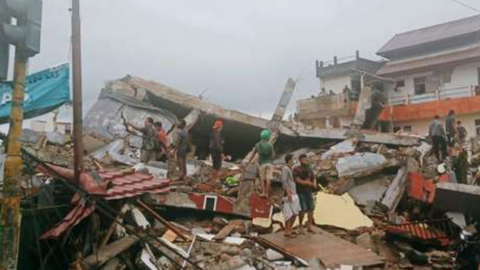 Una imagen de Twitter de la zona afectada por el terremoto.