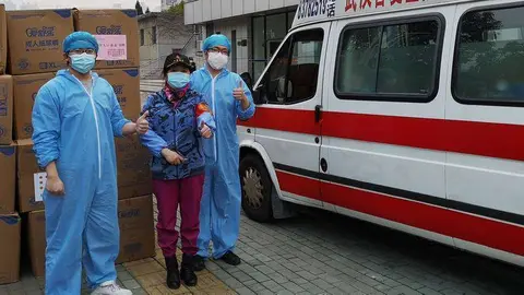 Suministros enviados por el Fondo de Población de la ONU llegaron el 26 de febrero a Wuhan, China. (ONU)