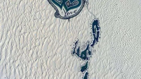 La imagen captada por el satélite emiratí.