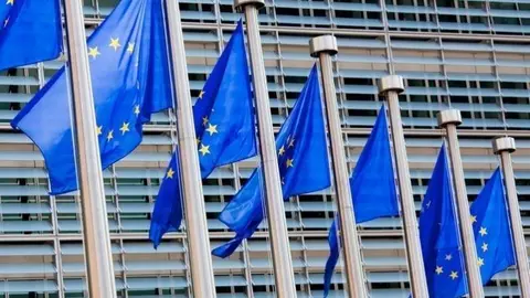 Banderas de la Unión Europea. (Fuente externa)