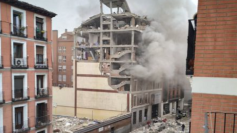 Una imagen de Twitter del lugar de la explosión.