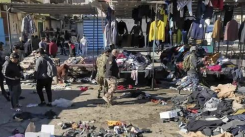 Una imagen del lugar del atentado en Bagdad. (Twitter)