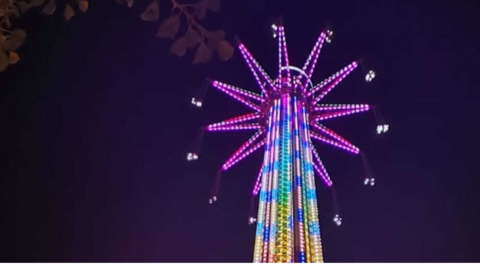 El columpio en Dubai Parks and resorts. (Fuente externa)