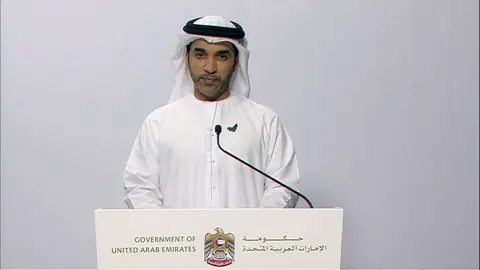 Saif Al Dhaheri, portavoz oficial de la Autoridad Nacional de Gestión de Crisis y Emergencias (NCEMA). (WAM)