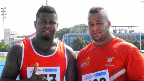 Los deportistas colombianos Omar Acosta (izquierda) y  Christian Escobar. (Twitter)