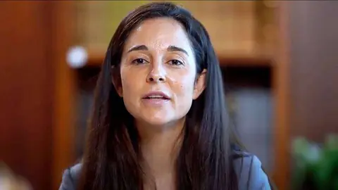 La abogada María Rubert, en una imagen extraída del vídeo de Youtube.