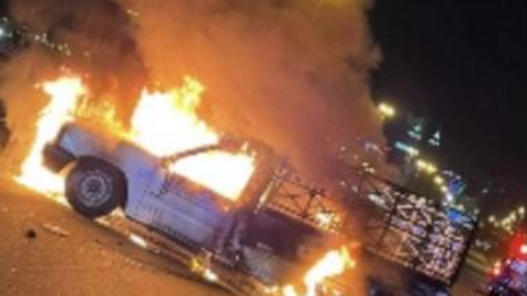 Una imagen del accidente de tráfico. (Fuente externa)