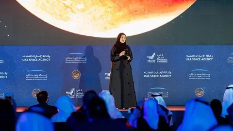 Sarah Al Amiri, ministra de Estado de Tecnología Avanzada y Presidenta de la Agencia Espacial de EAU. (WAM)