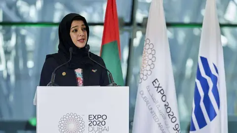 Reem Ebrahim Al Hashimy, ministra de Estado de Cooperación Internacional de EAU. (WAM)