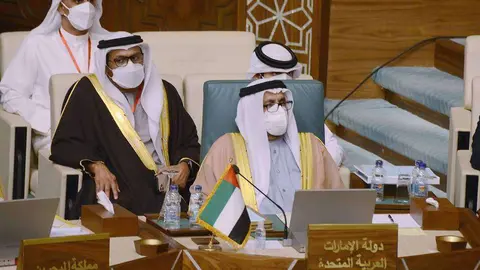 Un momento de la delegación emiratí en la Liga Árabe. (WAM)