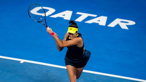 La tenista española este miércoles en Doha.(Twitter)