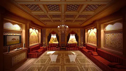 Una imagen del típico Majlis árabe.