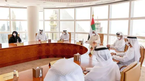 Reunión del Consejo de Gobierno de Dubai celebrada este martes. (@HHShkMohd)