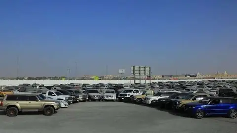 Vehículos confiscados por la Policía de Dubai.