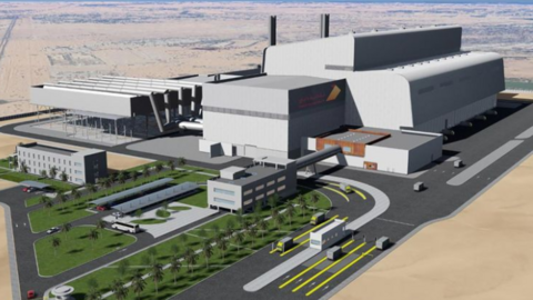 Una maqueta suministrada de la planta de residuos en Dubai.