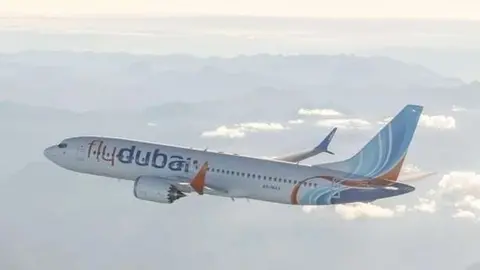 Un avión 737 Max de FlyDubai. (FlyDubai)