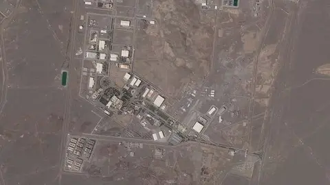 La instalación nuclear de Natanz en Irán el miércoles 14 de abril de 2021. (AP)