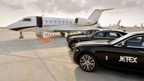 El jet de lujo donde se realizará el iftar. (Jetex)