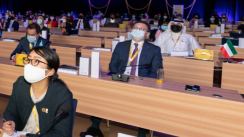 Un evento en Emiratos Árabes durante la pandemia. (Dubai Media Office)